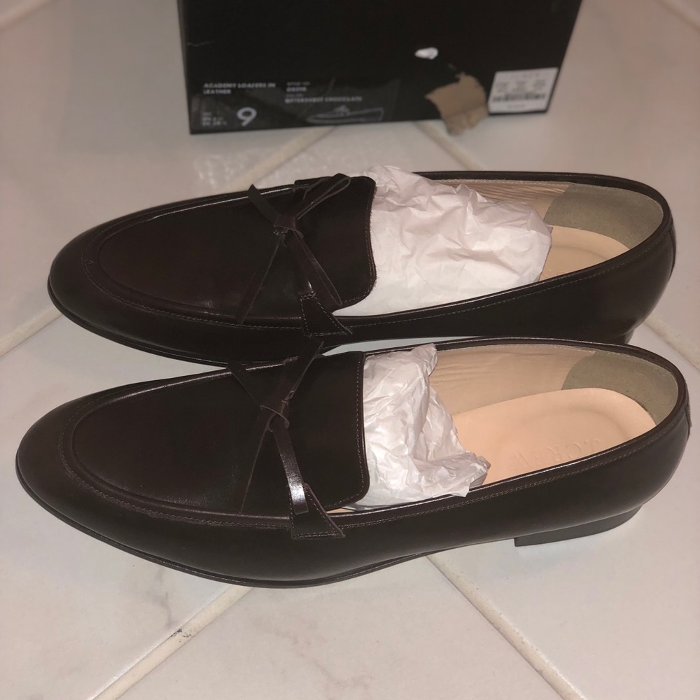 J Crew Women’s Academy Loafers in Leather size 9